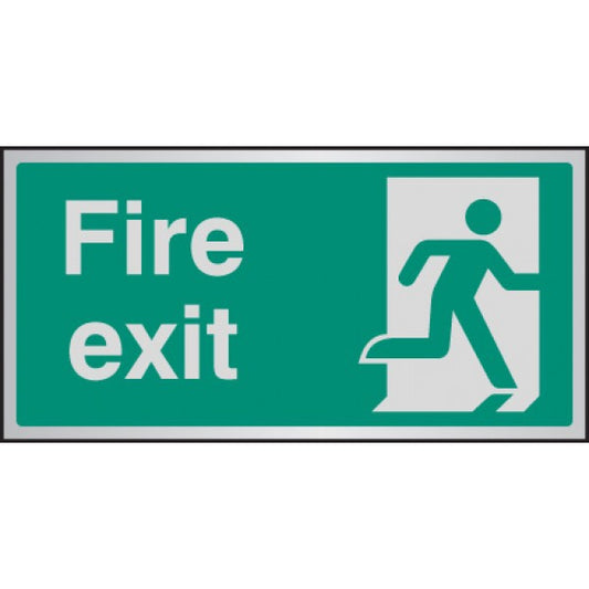 Fire exit aluminium 200x100mm (9527)