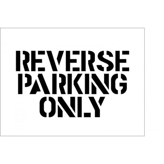 Stencil 600x400mm - Reverse parking only (9536)