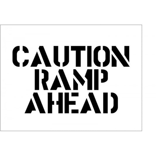 Stencil 600x400mm - Caution Ramp Ahead (9589)