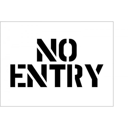 Stencil 600x400mm - No entry (9612)