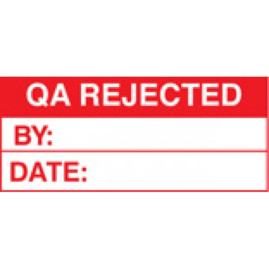 100 S/A labels 50x20 qa rejected (9749)