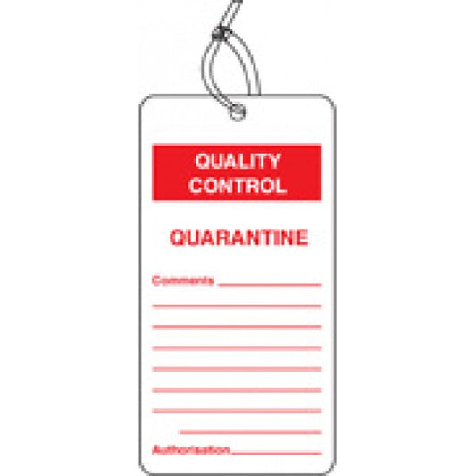 QC tag quarantine pk of 10 (9785)