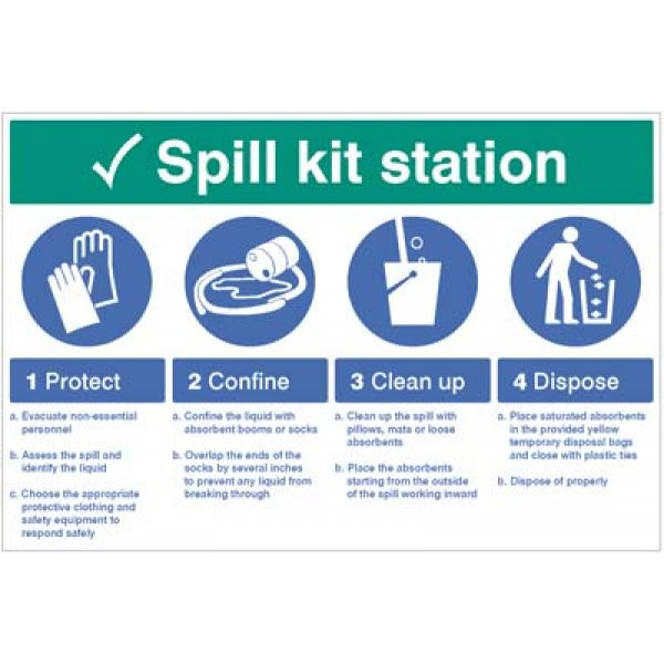 Spill Kit Station - Protect, confine, clean up, dispose (6000)