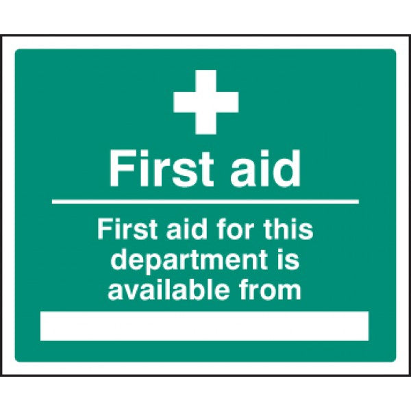 First aid for department available from (6018)