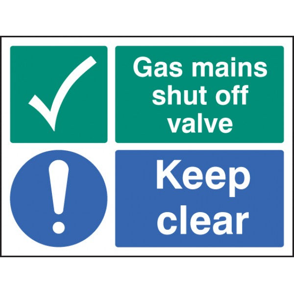 Gas mains shut off valve keep clear (6035)