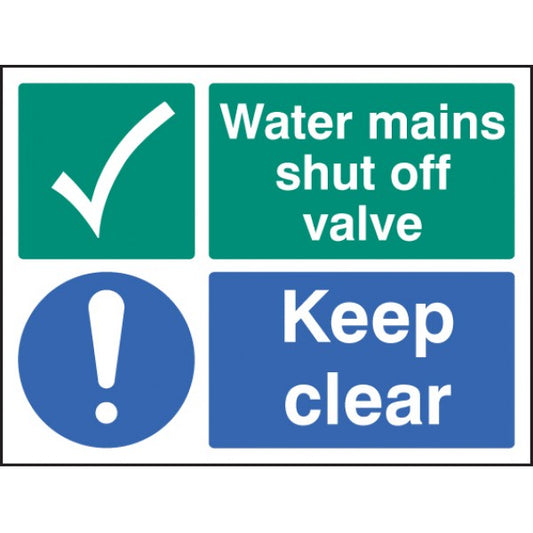 Water mains shut off valve keep clear (6051)