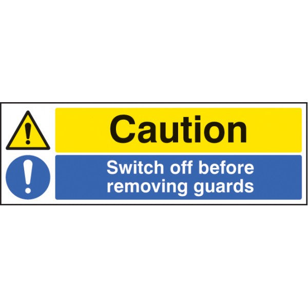 Caution switch off before removing guards (6220)