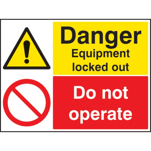 Danger Equipment locked out Do not operate (6242)