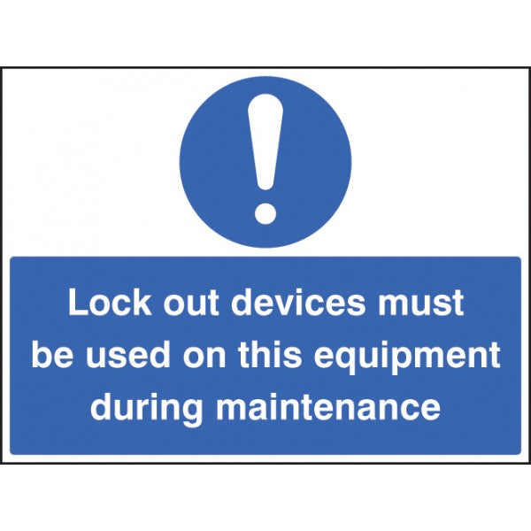 Lockout devices must be used on this equipment during maintenance (6246)