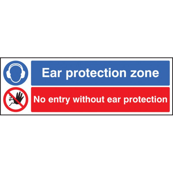 Ear protection zone no entry without ear protection (6250)
