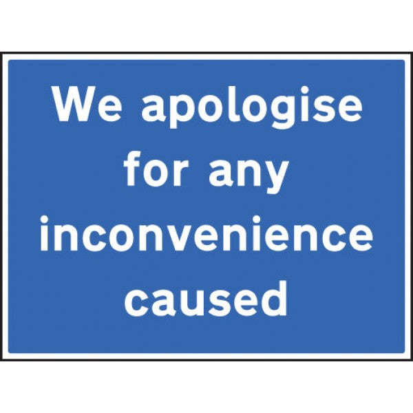 We apologise for any inconvenience caused (6419)