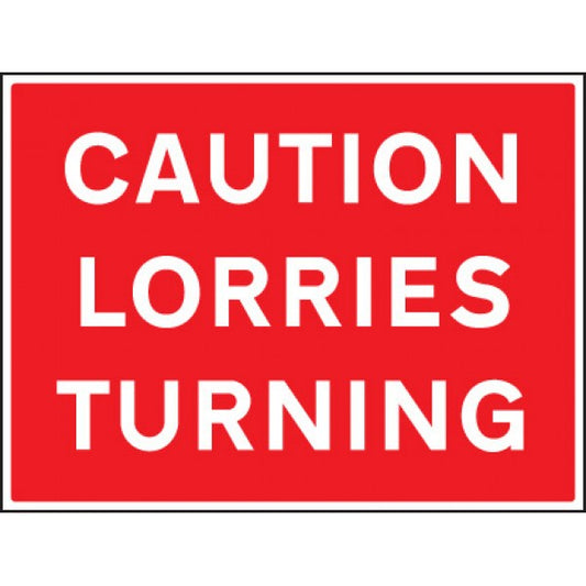 Caution lorries turning (6438)