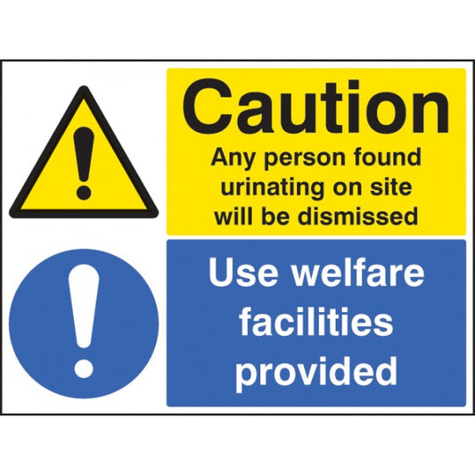 Caution any person found urinating / use welfare facilities (6464)