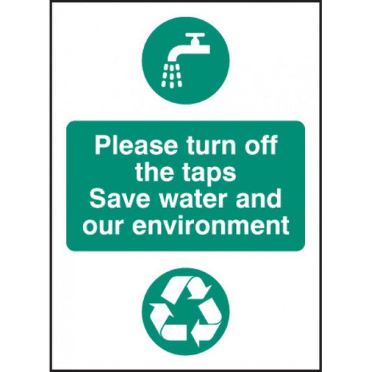 Please turn off the taps, save water and environment (6622)