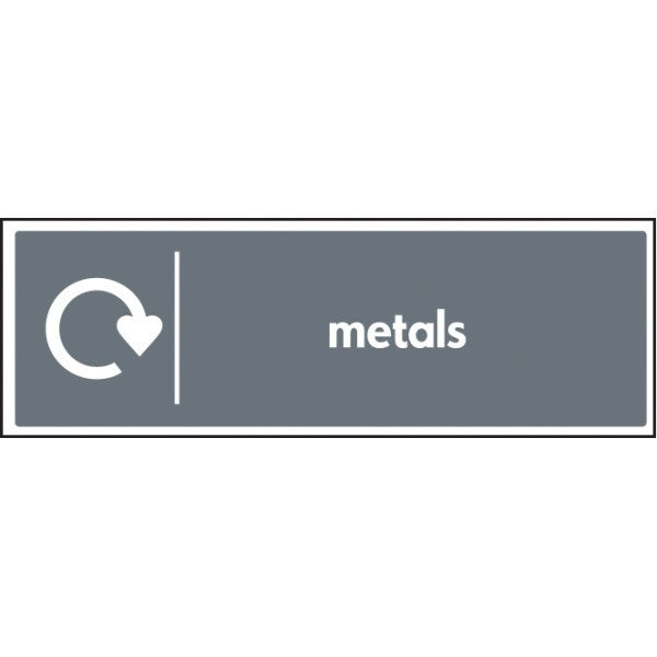 WRAP Recycling Sign - Metals (6645)