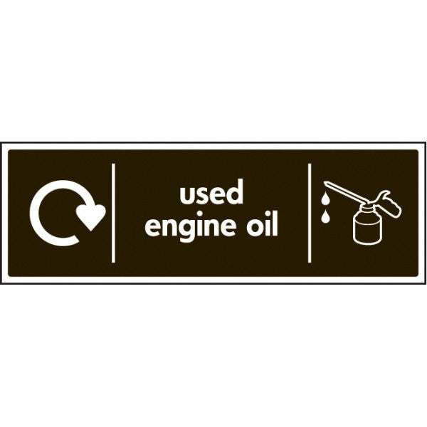 WRAP Recycling Sign - Used engine oil (6652)