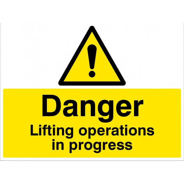 Danger Lifting operations in progress (6680)