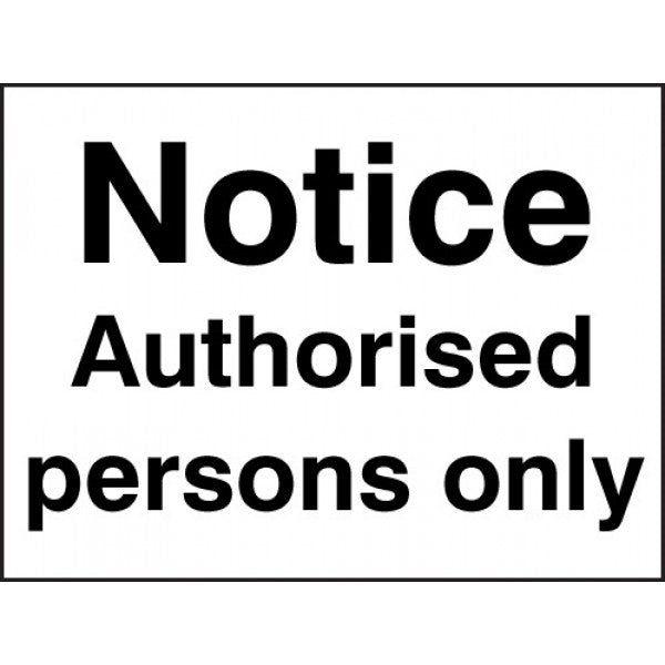 Notice authorised persons only (7044)