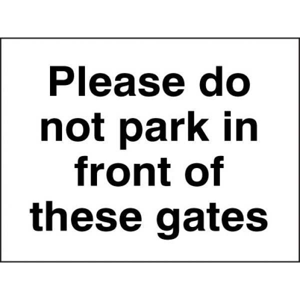 Please do not park in front of these gates (7075)