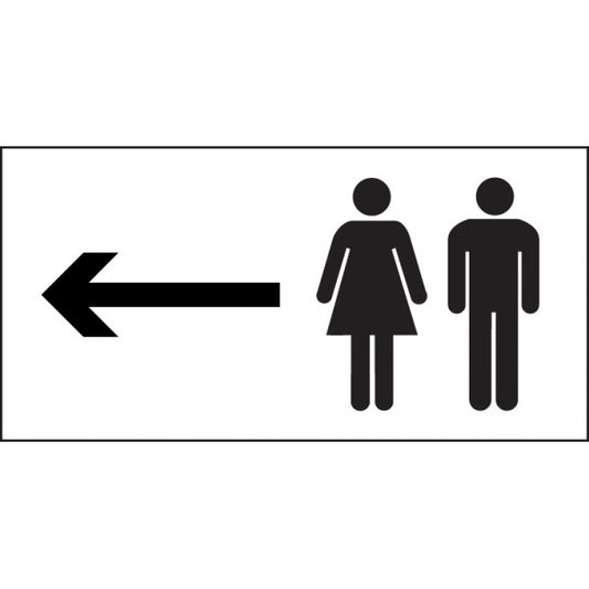 Man and ladies symbol with arrow left (7077)