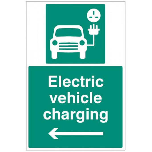 Electric vehicle charging point - left arrow (7491)