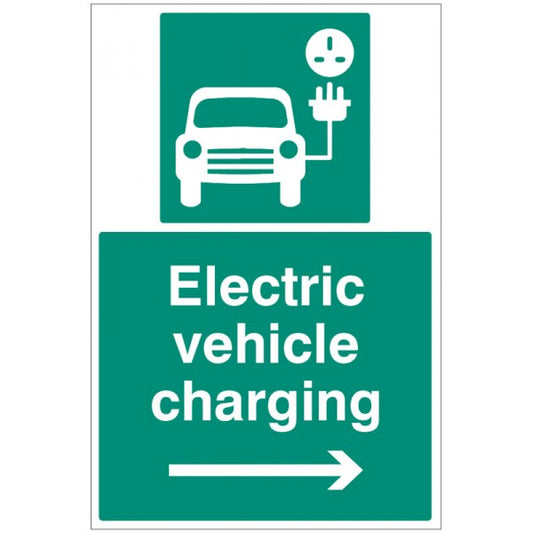 Electric vehicle charging point - right arrow (7492)
