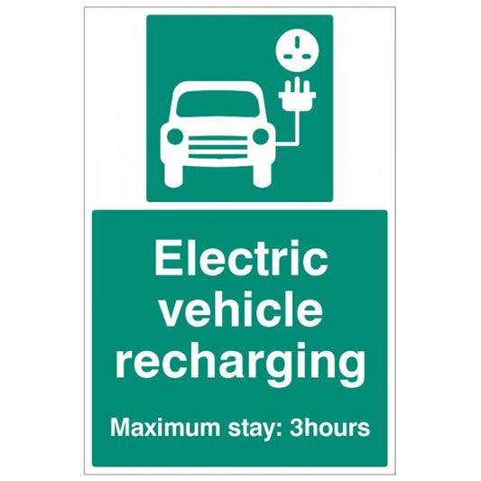 Electric vehicle recharging point - Maximum stay 3 hours (7493)