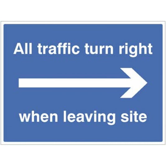 All traffic turn right when leaving site (7500)