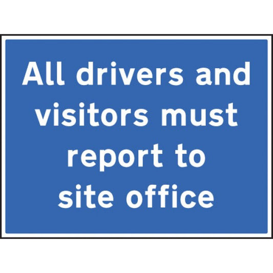 All drivers and visitors must report to site office (7528)