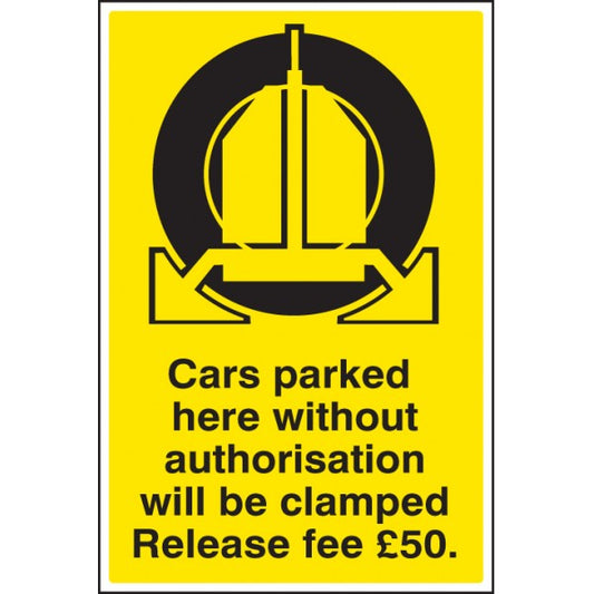 Cars parked clamped - release fee £50 (7539)
