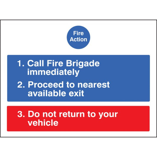Fire action for car parks (7565)