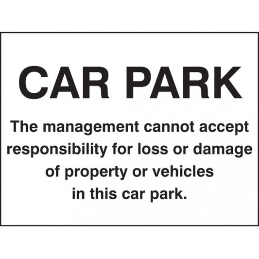 Car park disclaimer (7592)
