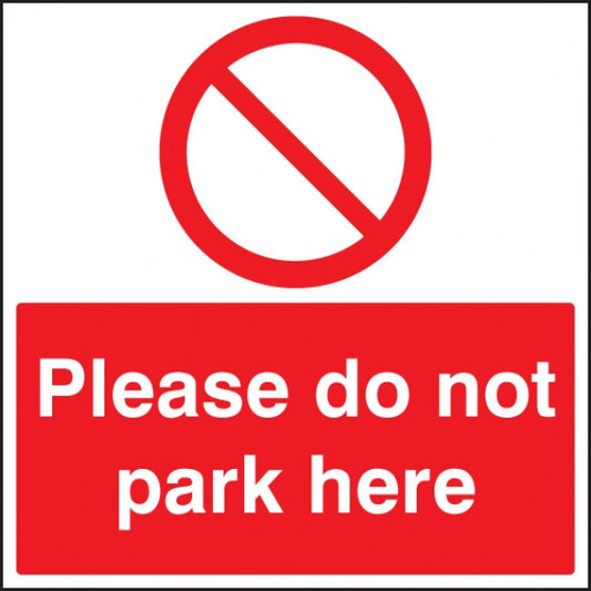 Please do not park here (7598)