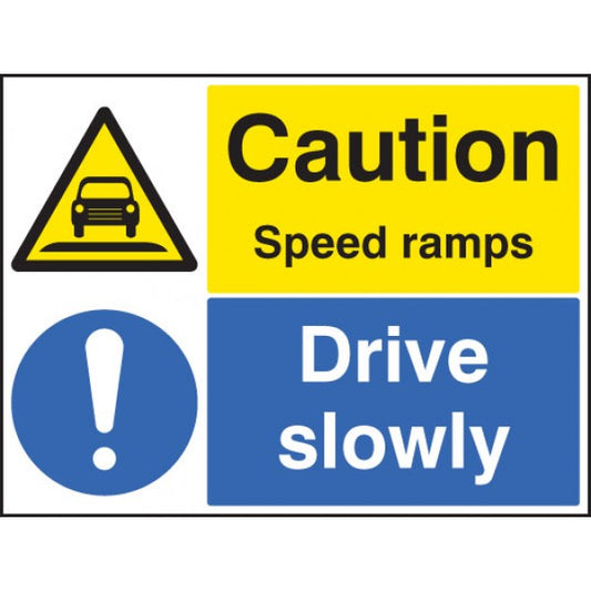 Caution speed ramps drive slowly (7599)