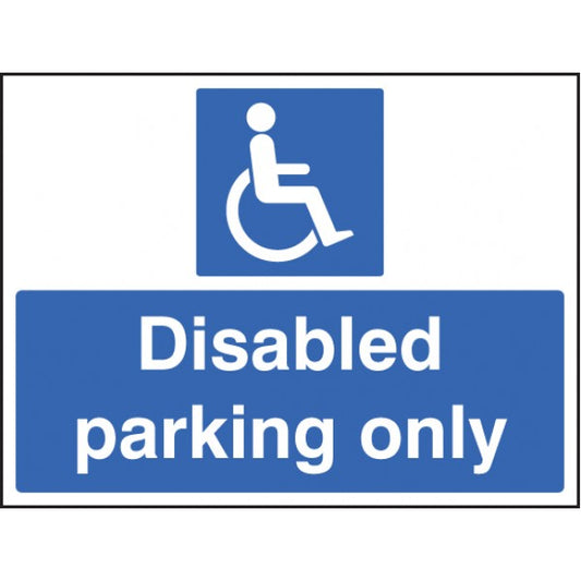 Disabled parking only (7606)
