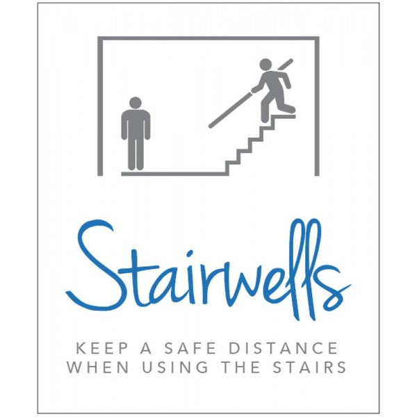 Stairwells Keep a safe distance when using the stairs (8406)