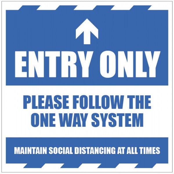 Entry only Please follow the one way system and maintain social distancing at all times (8486)