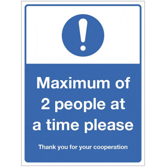 Maximum of two people at a time please (8495)