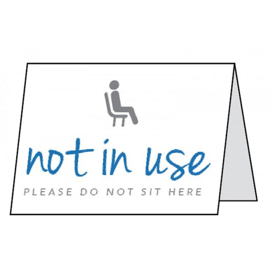 Not in use Please do not sit here -  double sided 150x100mm plastic table cards (pack of 5) (CV0009)