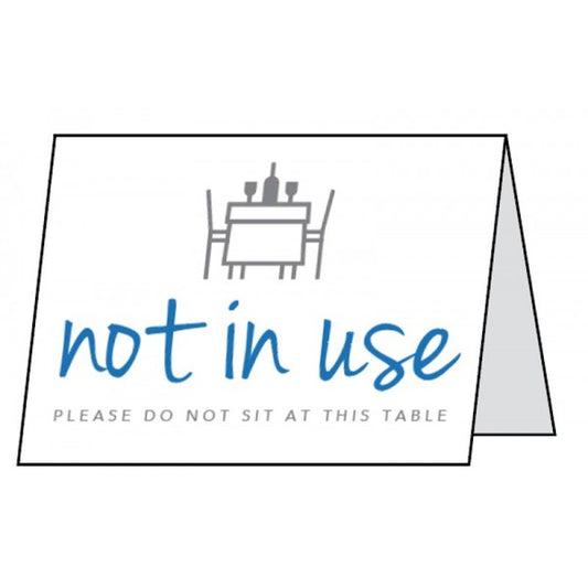 Not in use Please do not sit at this table -  double sided 150x100mm plastic table cards (pack of 5) (CV0010)