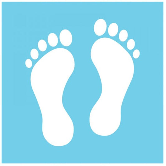 Footprints (blue) - floor graphic 200x200mm (CV0012)