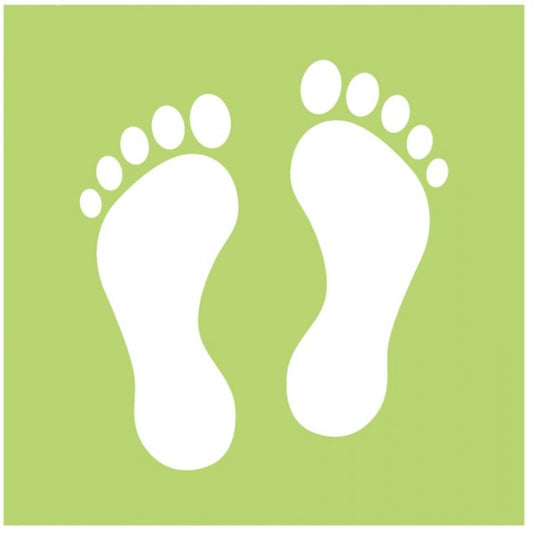 Footprints (green) - floor graphic 200x200mm (CV0013)