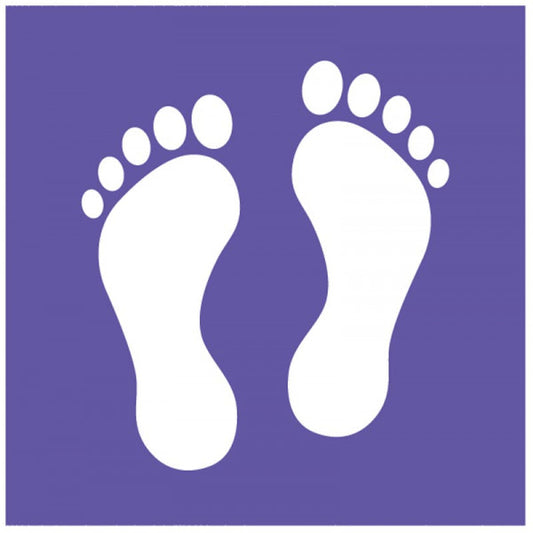 Footprints (purple) - floor graphic 200x200mm (CV0016)