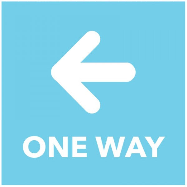 One way (arrow left) - floor graphic 200x200mm (CV0022)