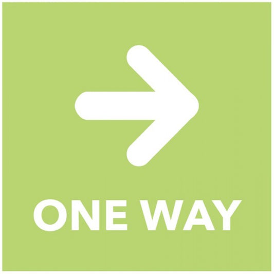 One way (arrow right) - floor graphic 200x200mm (CV0023)